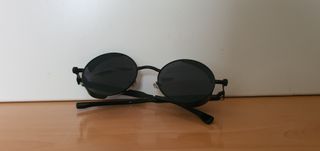 Gafas de Sol Retro Vintage Redondas Negras