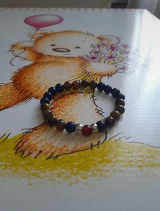 Bracciale Occhio di Tigre e Lapislazzuli Elastico