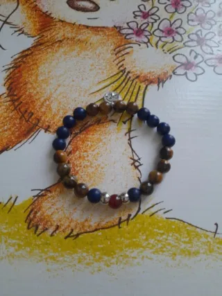 Bracciale Occhio di Tigre e Lapislazzuli Elastico