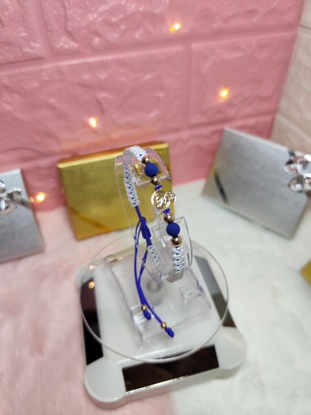 Pulsera Oro 18k Laminado Tejida Personalizada