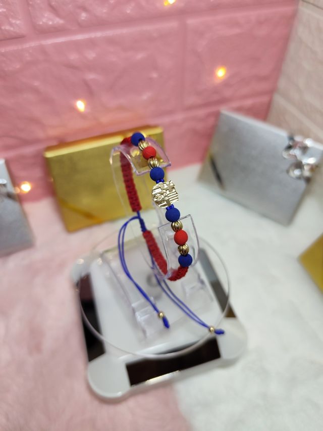 Pulsera Oro 18k Laminado Tejida Personalizada