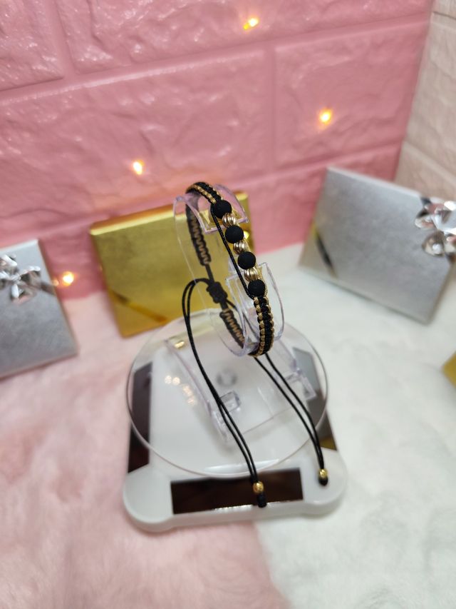 Pulsera Oro 18k Laminado Tejida Personalizada