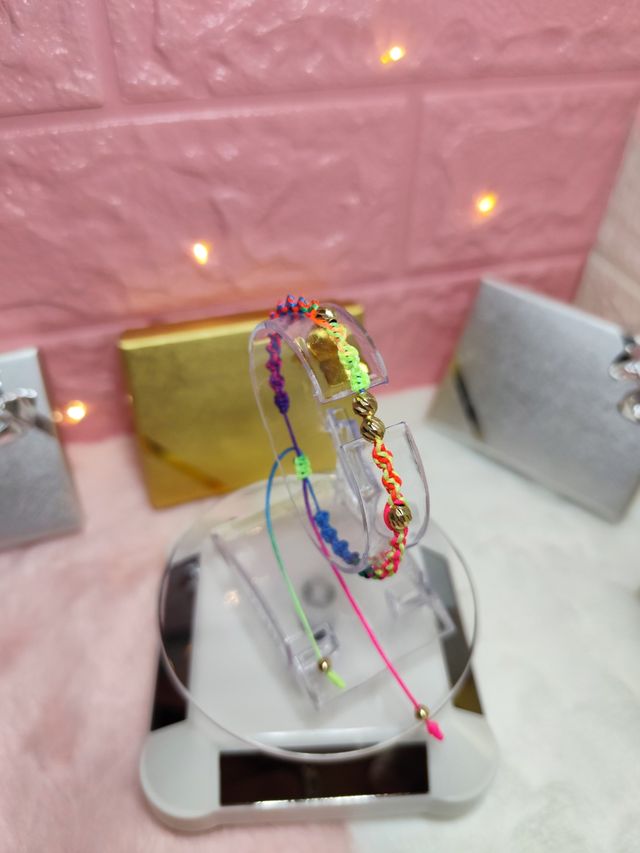 Pulsera Oro 18k Laminado Tejida Personalizada