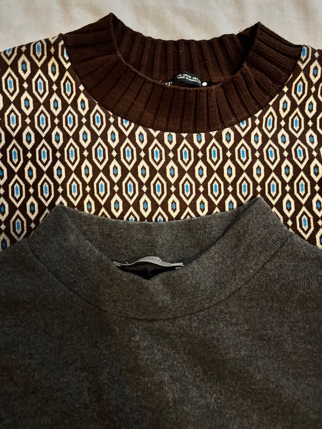 2Vestidos midi invierno Zara talla M nuevos