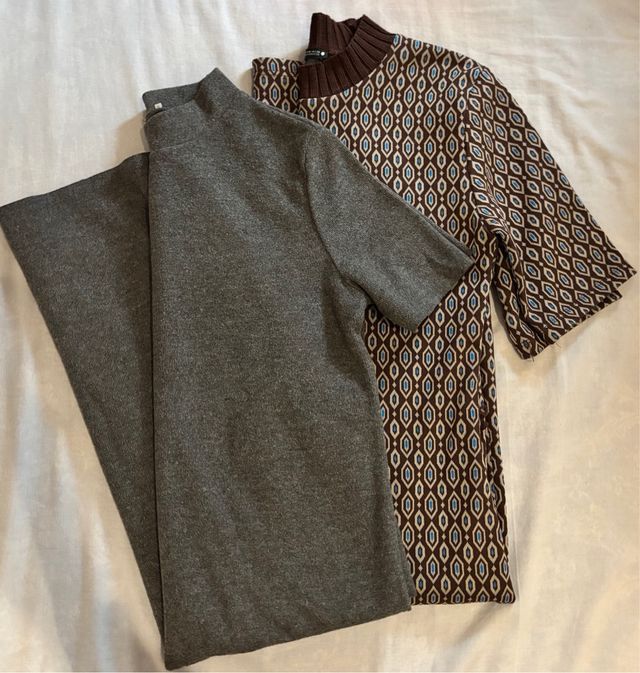 2Vestidos midi invierno Zara talla M nuevos