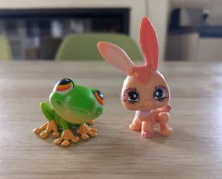 Figuras Littlest Pet Shop: Conejo y Rana