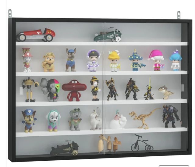 Vitrine Expositora Preta e Transparente