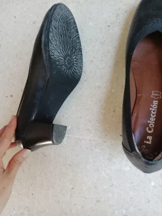 Zapatos de salón negros piel T38