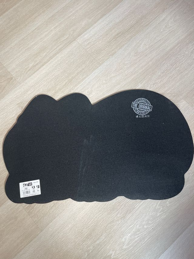 Tappeto in gomma con gufi blu e gialli