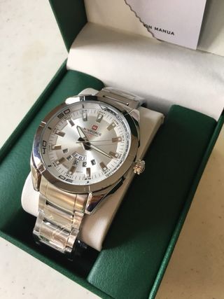 Reloj Naviforce Moderno Plata y Blanco