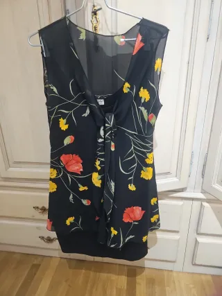 Vestido fiesta negro ARCHY talla 44