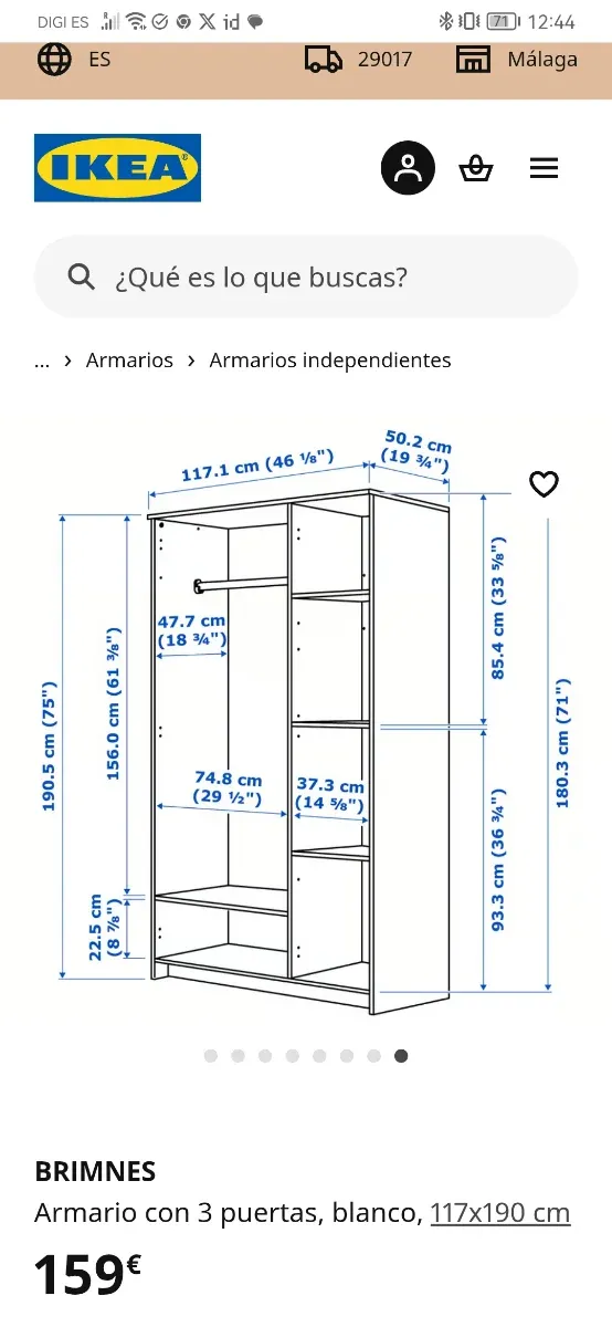 Armario Brimnes 3 puertas ikea - desmontado