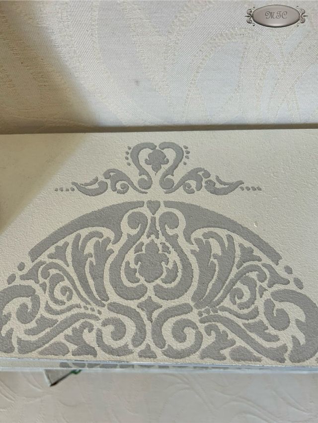 Mensola Shabby Chic Grigio/Bianco