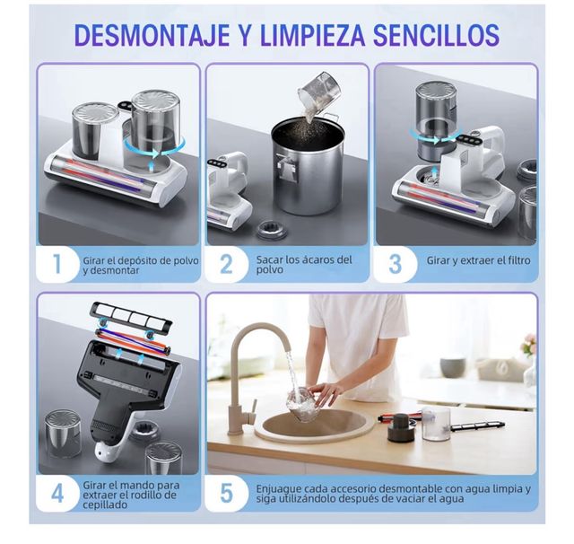 Aspiradora de Cama o sofás 500W - nuevo