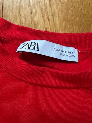 Jersey Zara Rojo Talla XS