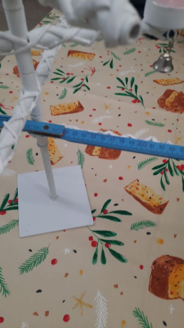 Albero portacandele Natale ferro bianco