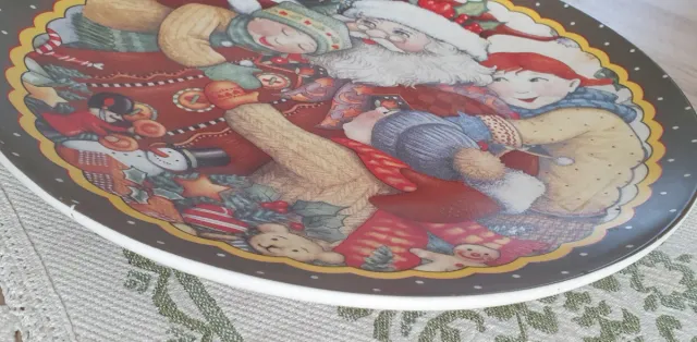 Piatto decorativo natalizio Babbo Natale