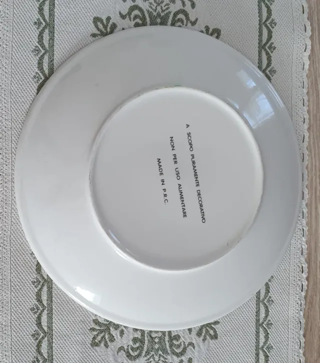 Piatto decorativo natalizio Babbo Natale