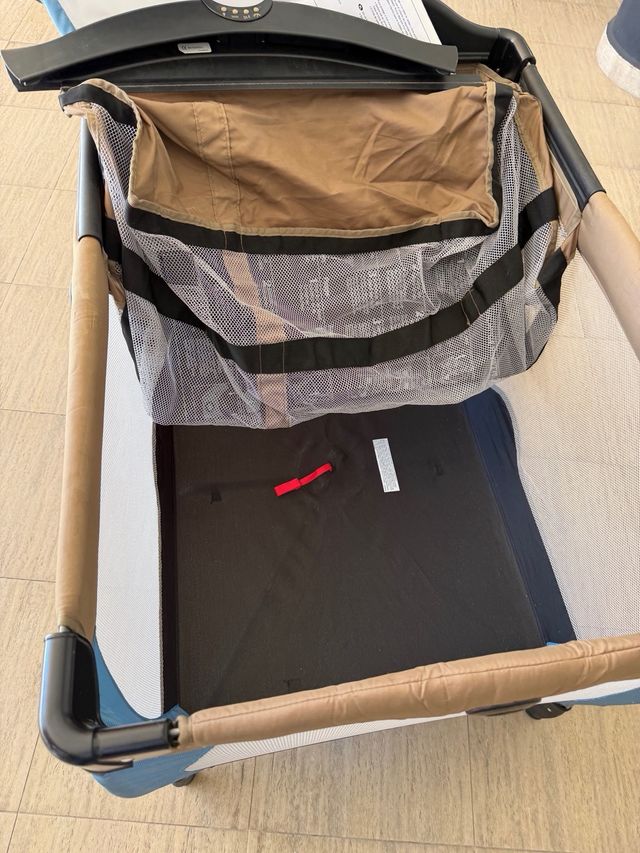 Cuna de viaje, dos alturas y cambiador