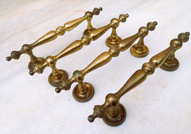 Maniglie per porte in bronzo massiccio anni '70, mai usate