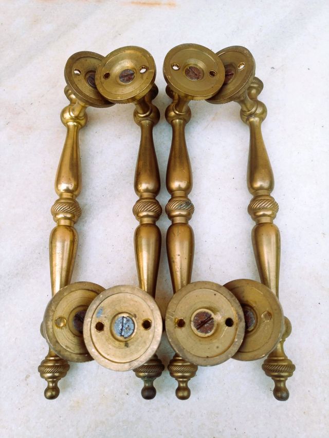 Maniglie per porte in bronzo massiccio anni '70, mai usate