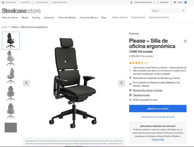 Sedia Ergonomica Steelcase Please 2