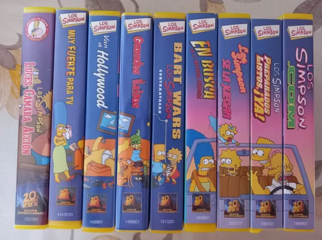 Lote 9 Cintas VHS Los Simpsons (Español)