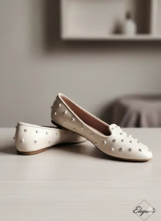 Manoletinas blancas calavera