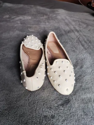 Manoletinas blancas calavera