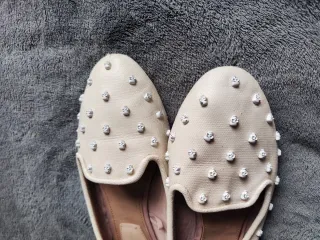 Manoletinas blancas calavera