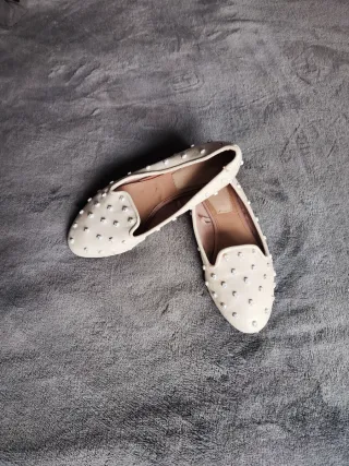 Manoletinas blancas calavera