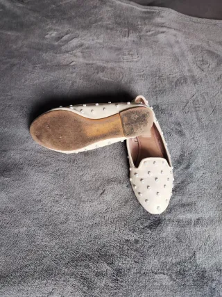 Manoletinas blancas calavera