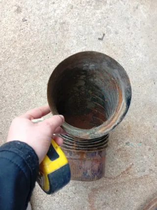 Codo de hierro curvo 15cm