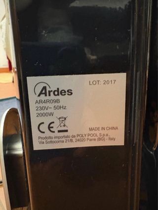 Stufa a olio Ardes nera