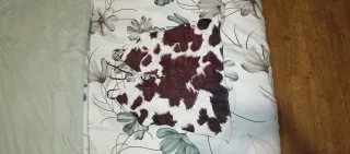 Top tirantes estampado marrón y blanco