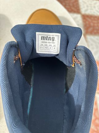 Botines MTNG Hombre Talla 42 Marrones y Azules