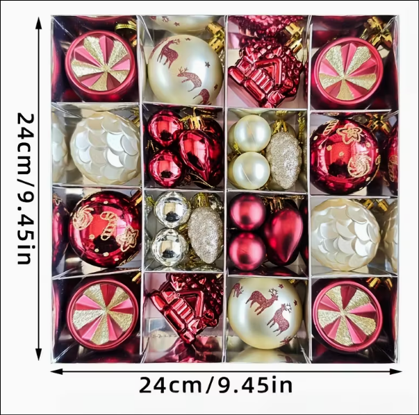 Set Decorazione Natalizia Palline e Ornamenti