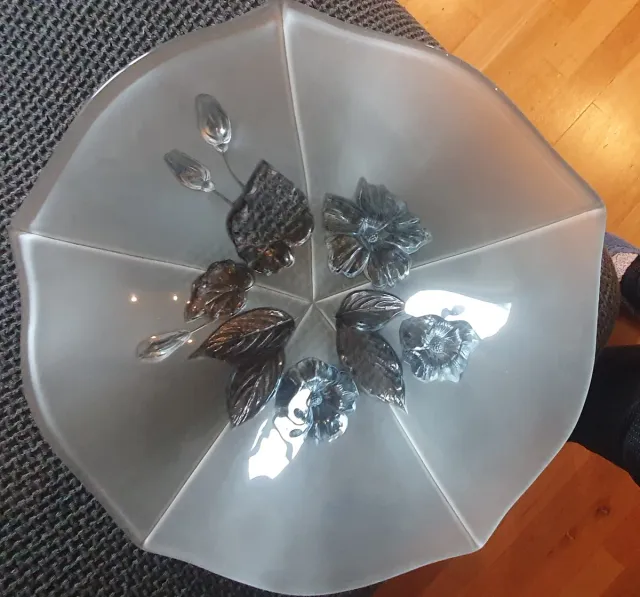 Centro de mesa cristal flores