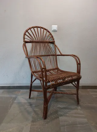 Butaca Mimbre y Bambú