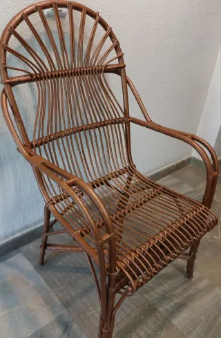 Butaca Mimbre y Bambú