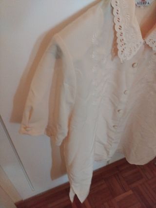 Blusa bordada mujer talla 48