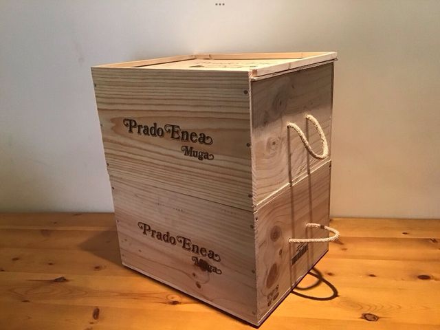 2 Cajas de Madera con Asa y Tapa Corredera.