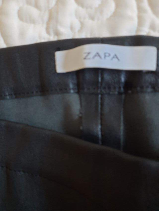 Pantalón Cuero Mujer Negro Talla 42