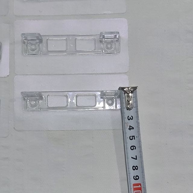 12 Supporti per Scaffali Adesivi Trasparenti