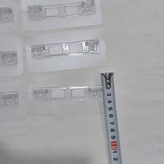 12 Soportes Estantería Adhesivos Transparentes