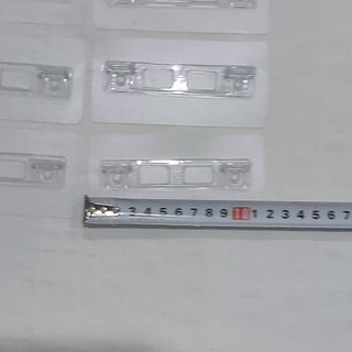 12 Soportes Estantería Adhesivos Transparentes