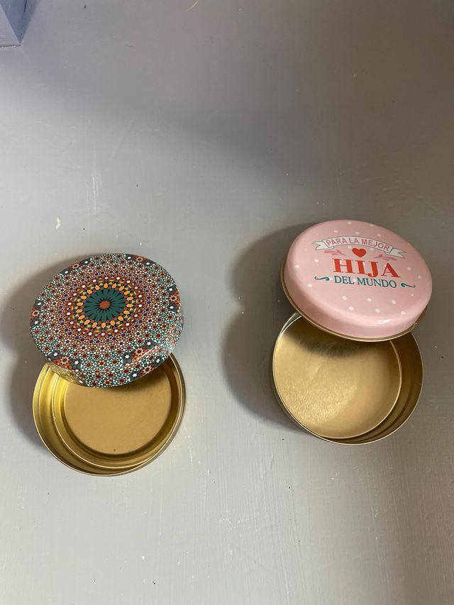 Lote 2 Scatole Metalliche Decorate