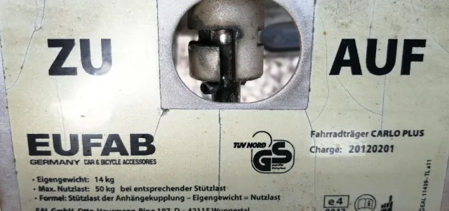 Portabicicletas EUFAB Carlo Plus 2 Bicicletas