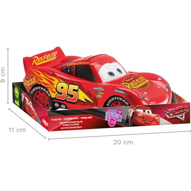 Hucha Rayo McQueen con billetes comestibles