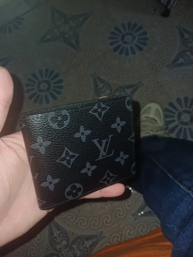 Portafoglio Louis Vuitton Monogram Grigio Nero